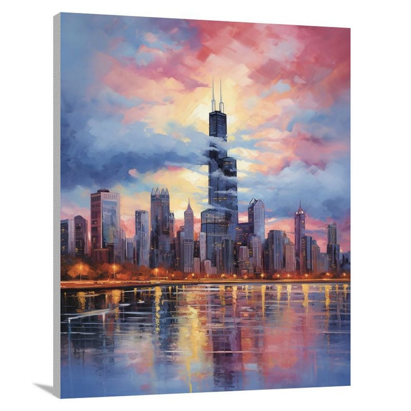 Chicago Nights - Impressionist - Canvas Print
