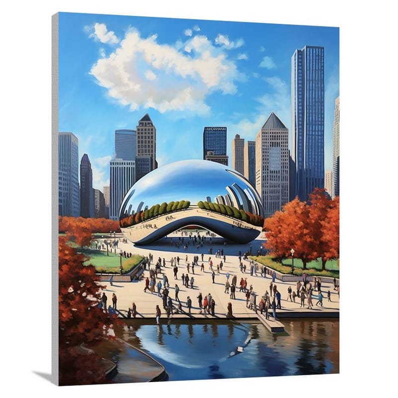 Chicago Reflections - Contemporary Art - Canvas Print