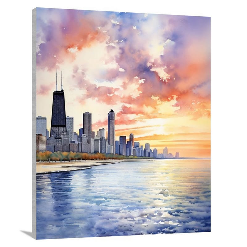Chicago Sunset - Canvas Print