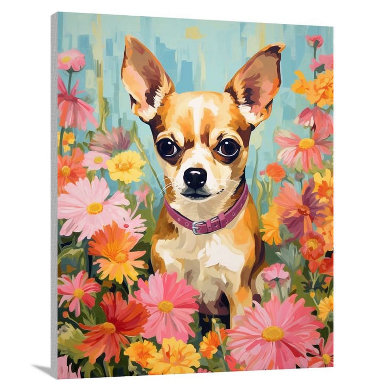Chihuahua's Serene Meadow - Canvas Print