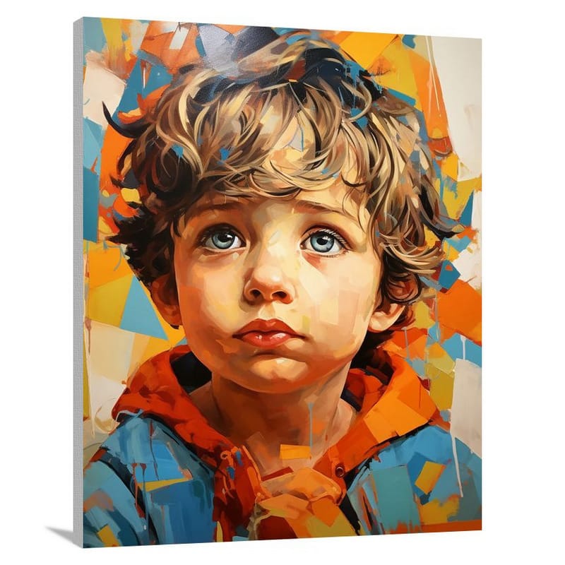Child Portrait: Innocence Unveiled - Pop Art - Canvas Print