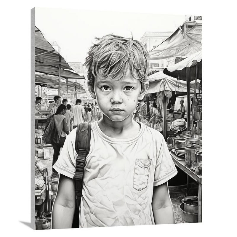 Child Portrait: Market Melody - Canvas Print