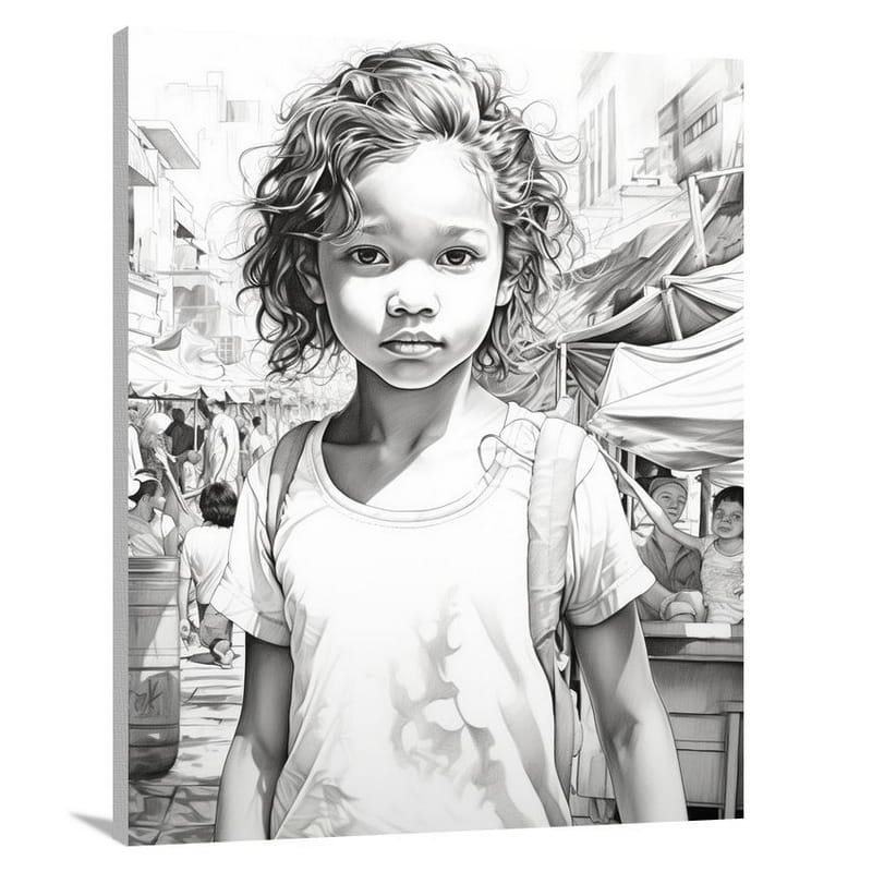 Child Portrait: Market Square - Canvas Print