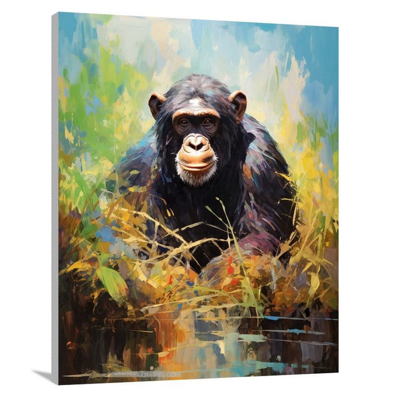 Chimpanzee's Wisdom - Canvas Print