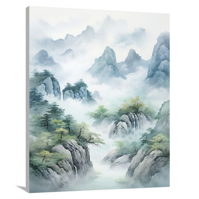 China's Serene Peaks - Canvas Print