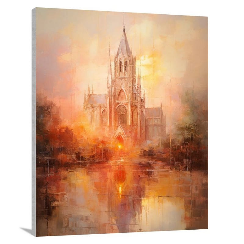 Christianity's Serene Sunrise - Canvas Print
