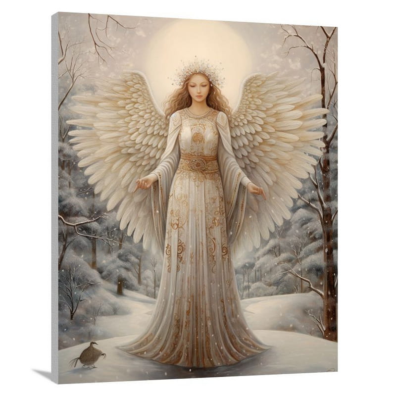 Christmas Angel's Serenity - Canvas Print