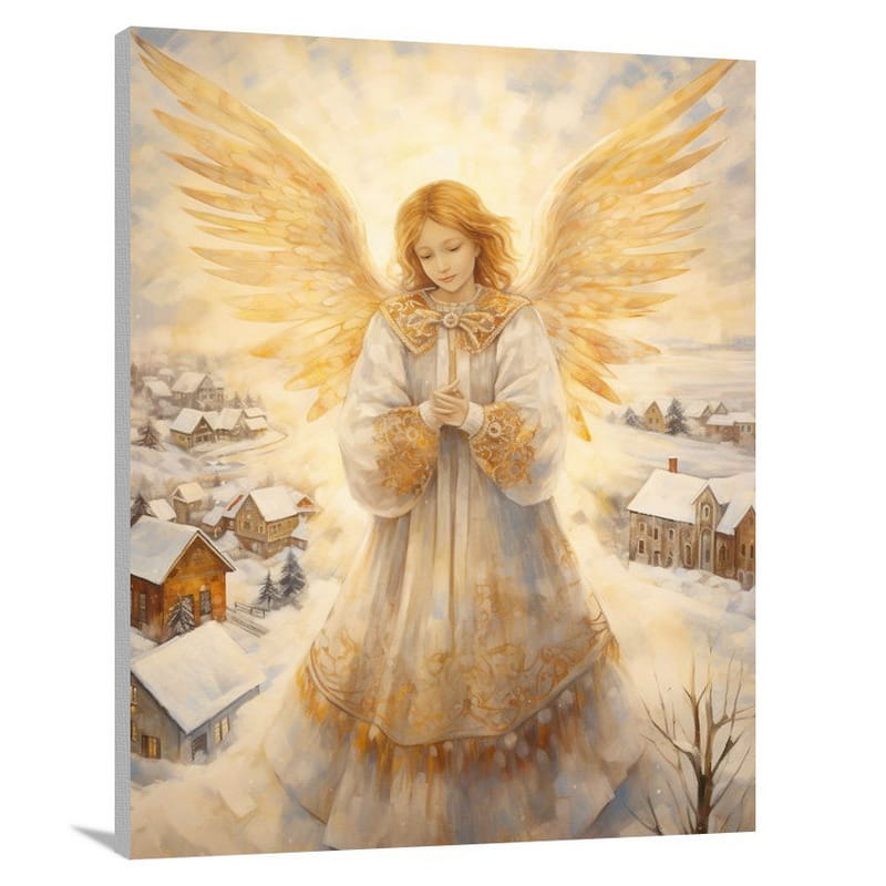 Christmas Angel's Serenity - Contemporary Art - Canvas Print