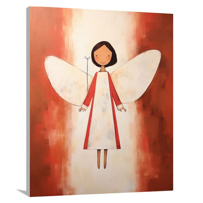 Christmas Angel's Serenity - Minimalist - Canvas Print