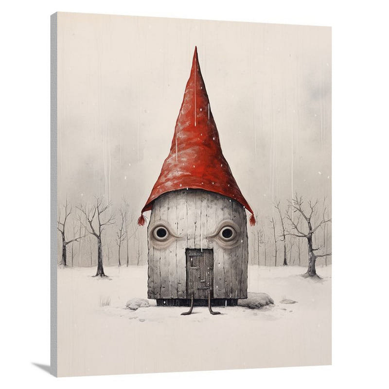 Christmas Gnome's Winter Crafts - Canvas Print