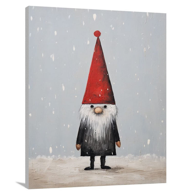 Christmas Gnome's Winter Crafts - Minimalist - Canvas Print