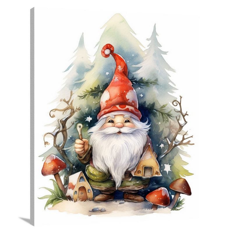 Christmas Gnome's Winter Wonderland - Canvas Print