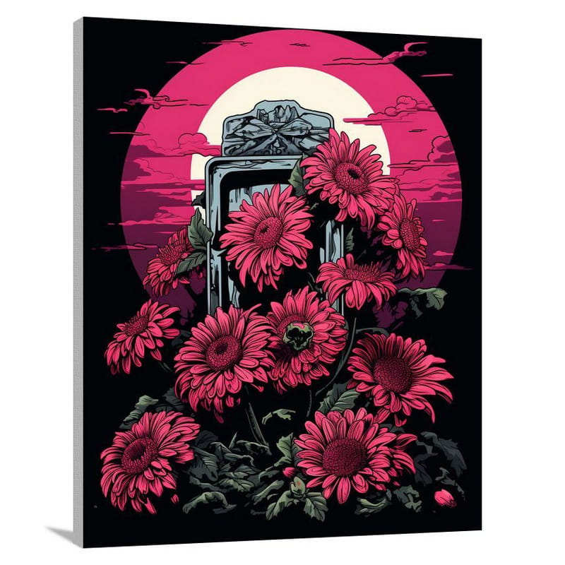 Chrysanthemum Blooms - Canvas Print