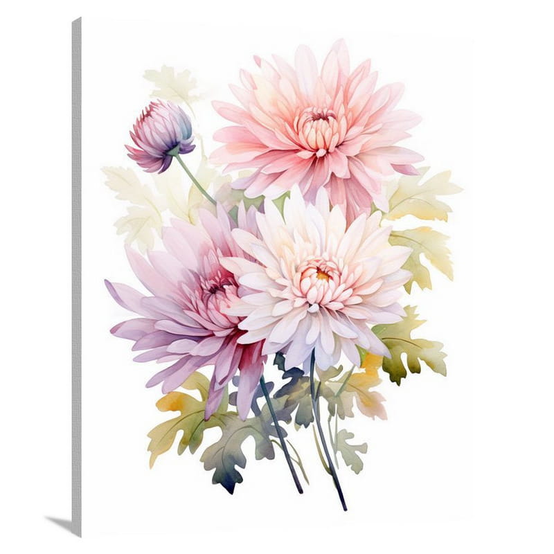 Chrysanthemum Bouquet - Canvas Print