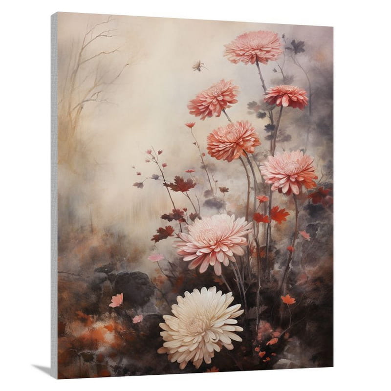 Chrysanthemum's Solitude - Contemporary Art - Canvas Print