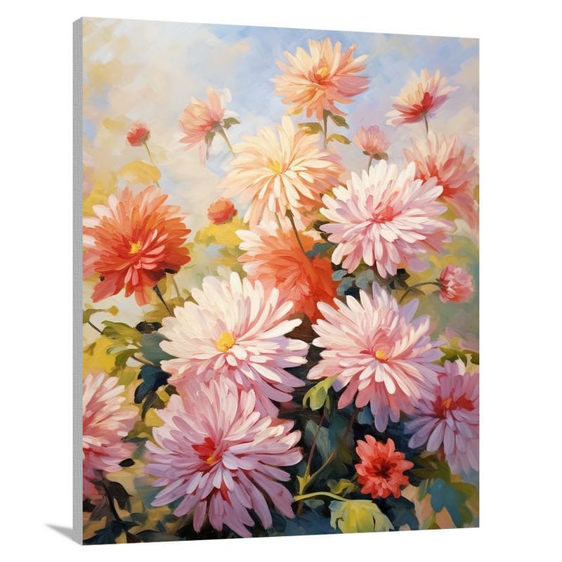 Chrysanthemum Symphony - Canvas Print