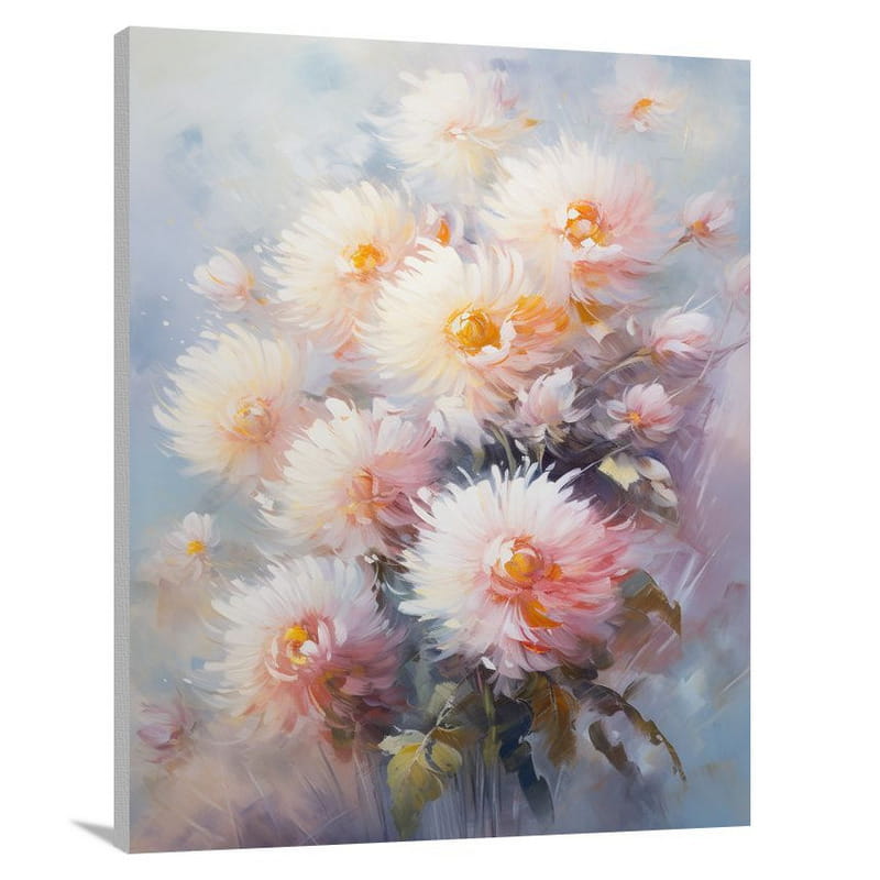 Chrysanthemum Symphony - Impressionist - Canvas Print