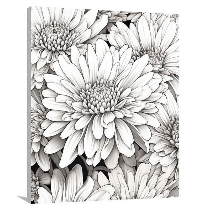 Chrysanthemum Whispers - Canvas Print