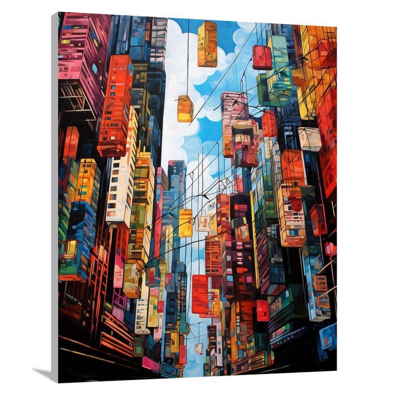 Cityscape Reflections - Pop Art 2 - Canvas Print