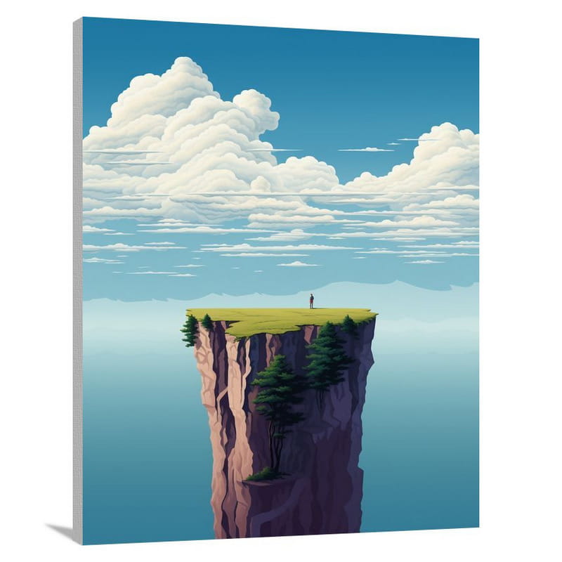Cliff's Serene Solitude - Pop Art - Canvas Print