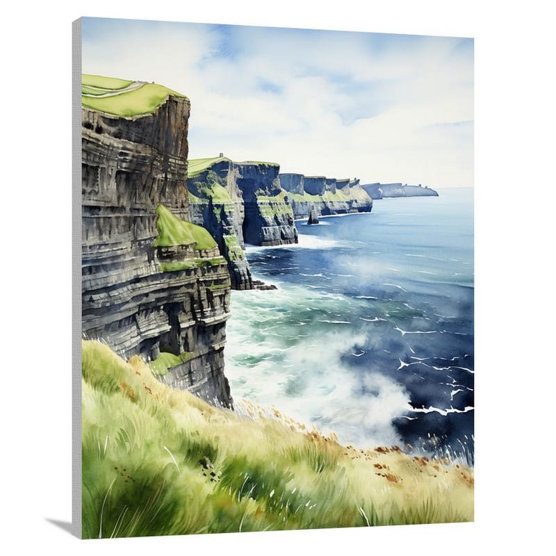 Cliffs of Moher - Watercolor - Canvas Print