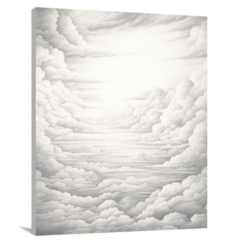 Cloud - Black and White - Canvas Print