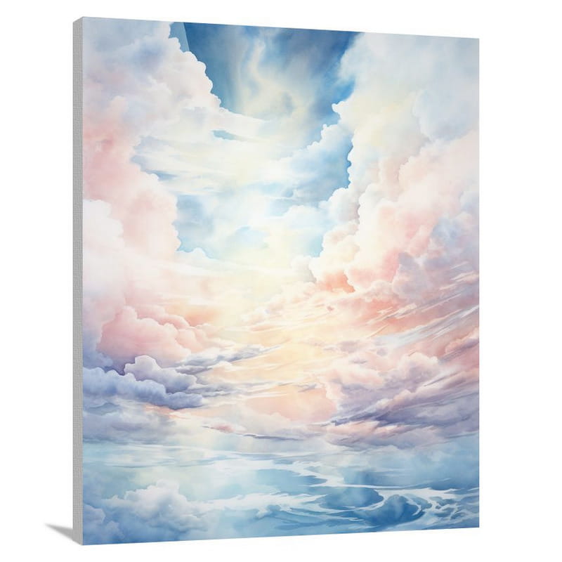 Cloudscape Symphony - Watercolor - Canvas Print