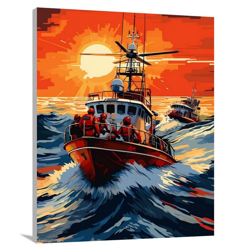 Coast Guard Heroes - Canvas Print