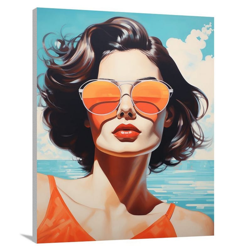 Coastal Chic: Glasses of Elegance - Canvas Print