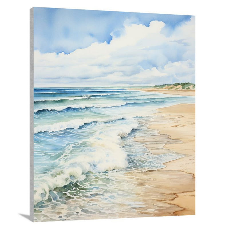 Coastal Harmony - Watercolor - Canvas Print