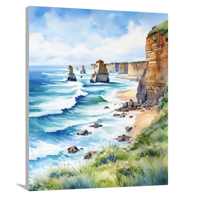 Coastal Majesty: Australia's Oceania - Canvas Print