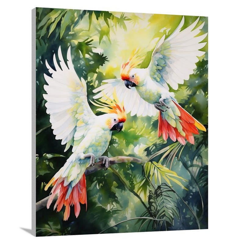 Cockatoo - Watercolor - Canvas Print