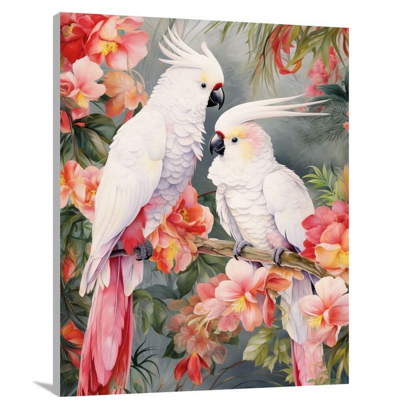 Cockatoo - Watercolor - Watercolor - Canvas Print