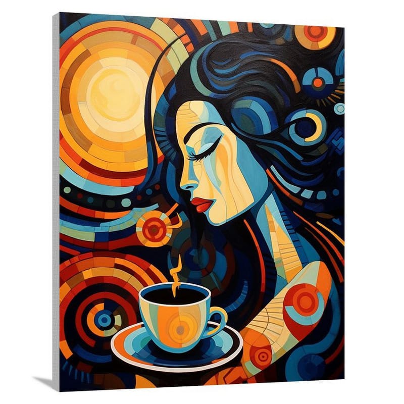 Coffee, Drinks, pop art painting - Canvas Print
