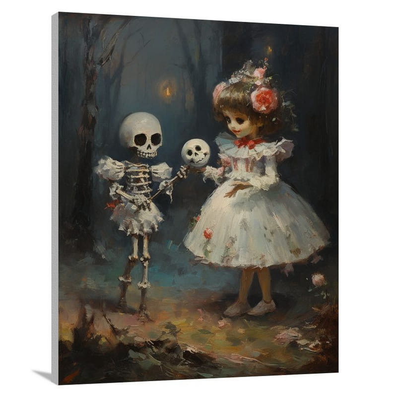 Collectible Toys: A Haunting Embrace - Canvas Print