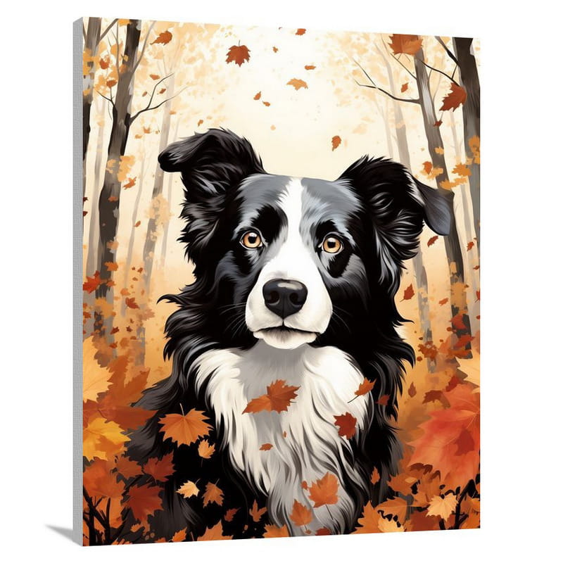 Collie's Autumn Herding - Canvas Print
