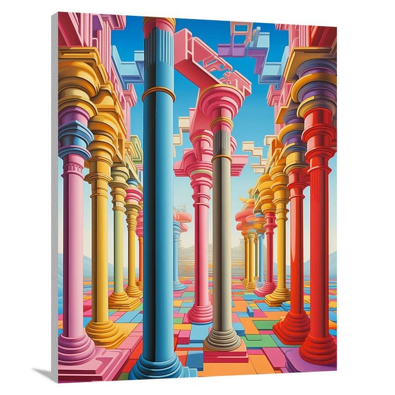 Column Cityscape - Canvas Print