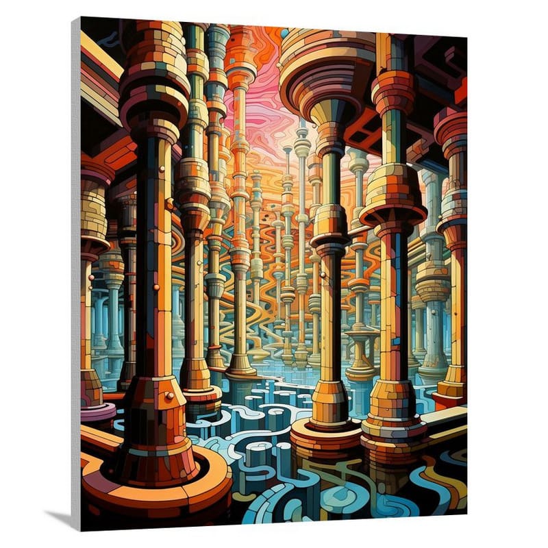 Column Symphony - Pop Art - Canvas Print