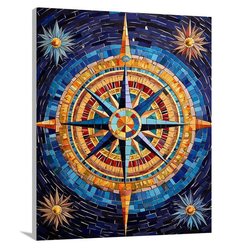 Compass Kaleidoscope - Canvas Print