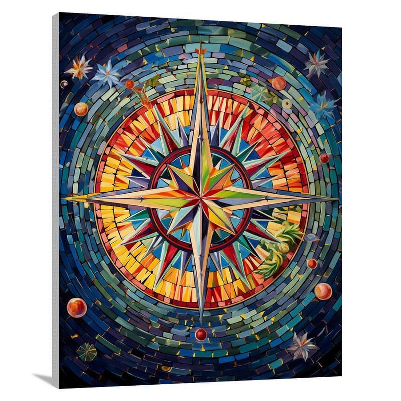 Compass Kaleidoscope - Contemporary Art - Canvas Print