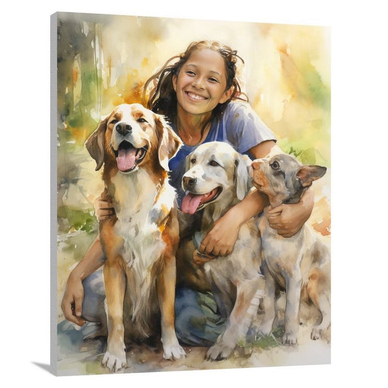 Compassionate Reunion: Pet Adoption - Canvas Print