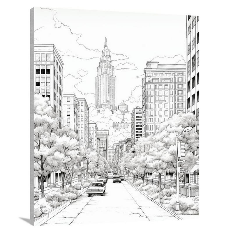 Connecticut Cityscape - Canvas Print