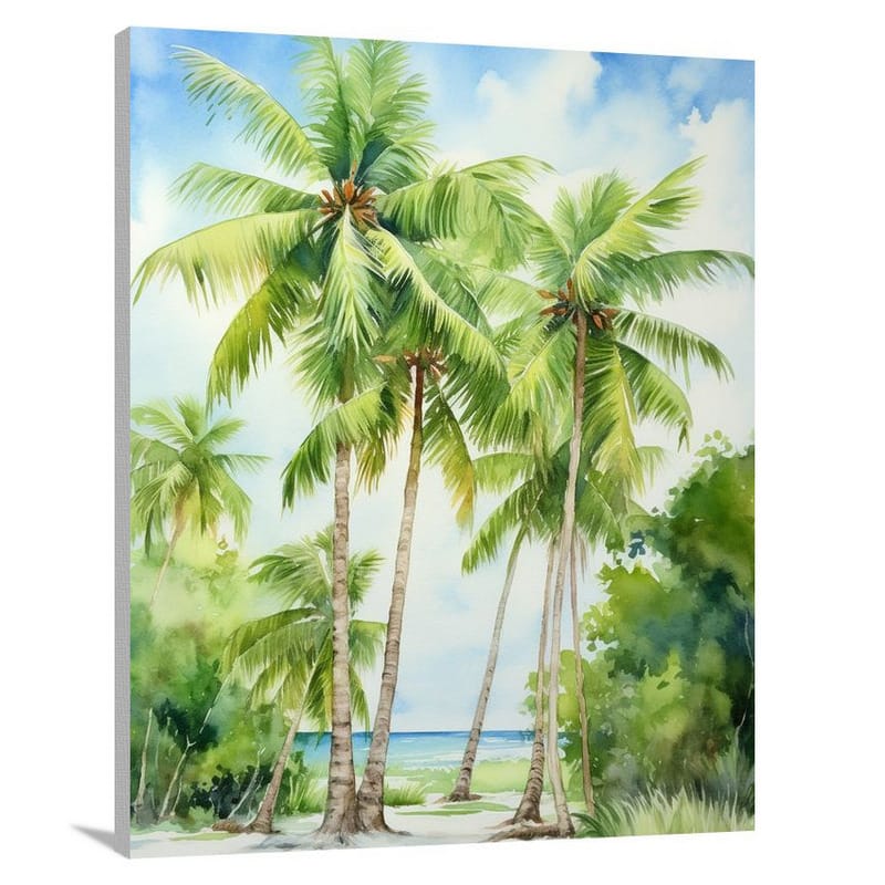 Cook Islands Serenity - Watercolor - Canvas Print