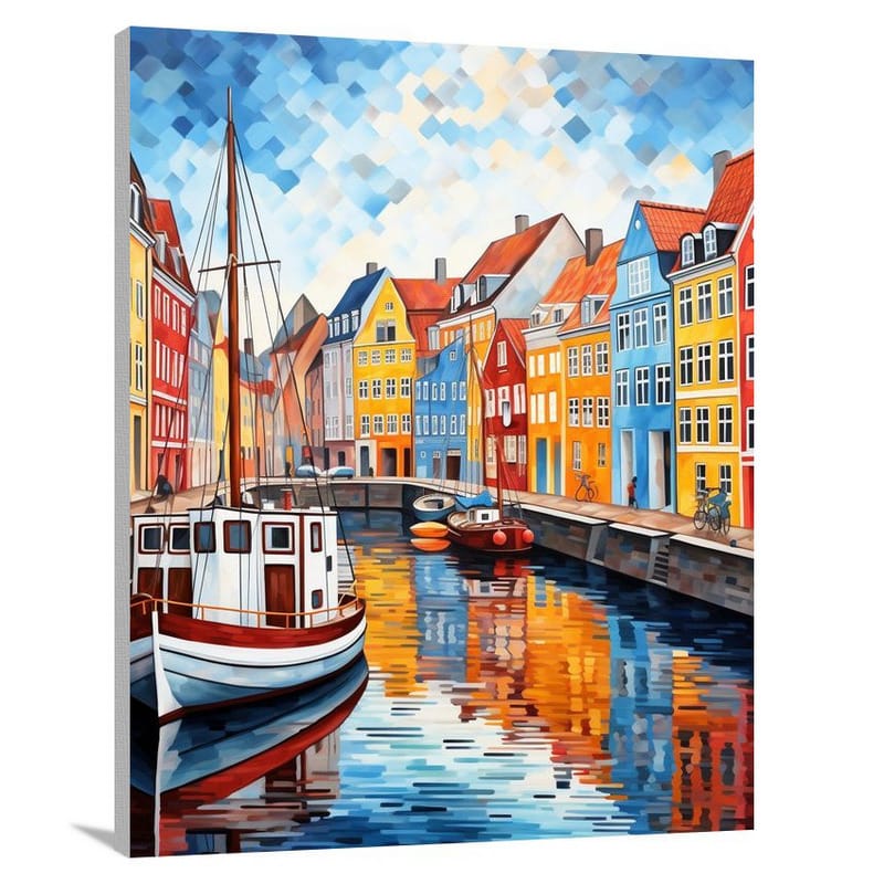 Copenhagen Dreams: A Vibrant Nyhavn Canal - Canvas Print