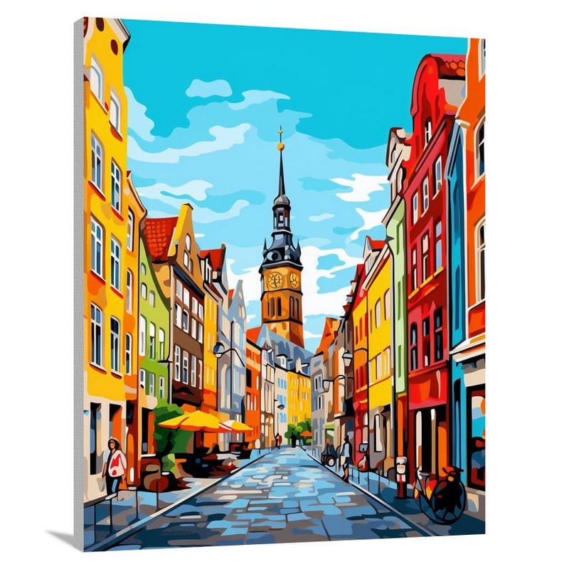 Copenhagen's Vibrant Pulse - Canvas Print