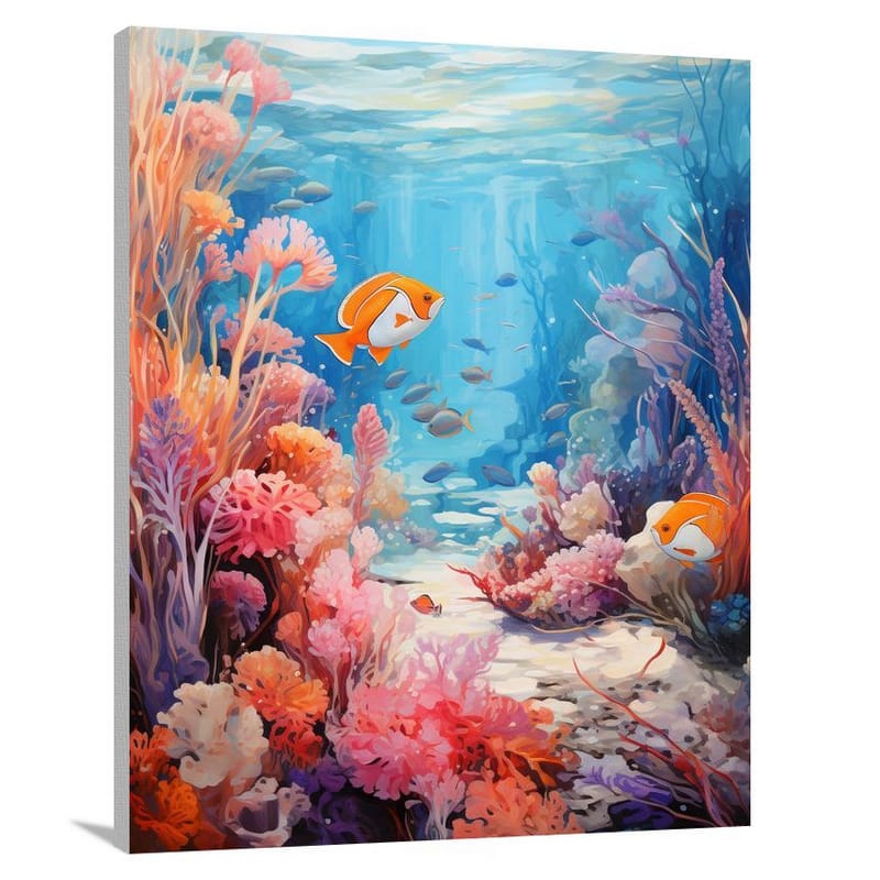 Coral - Contemporary Art - Contemporary Art - Canvas Print