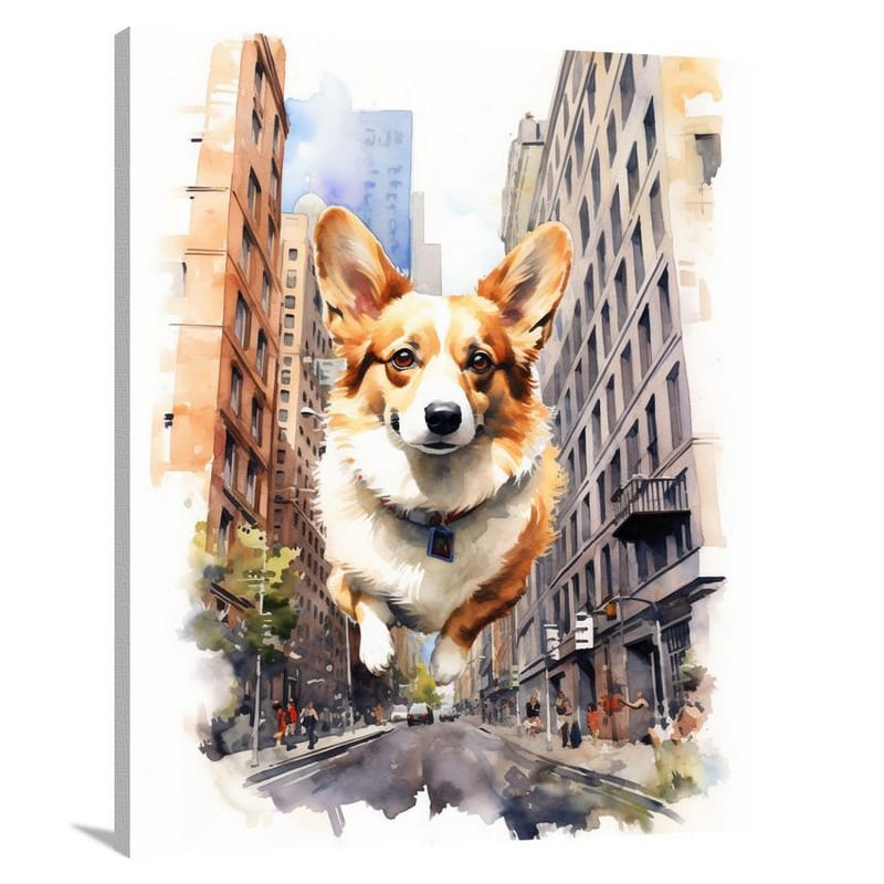 Corgi's Serenade - Canvas Print