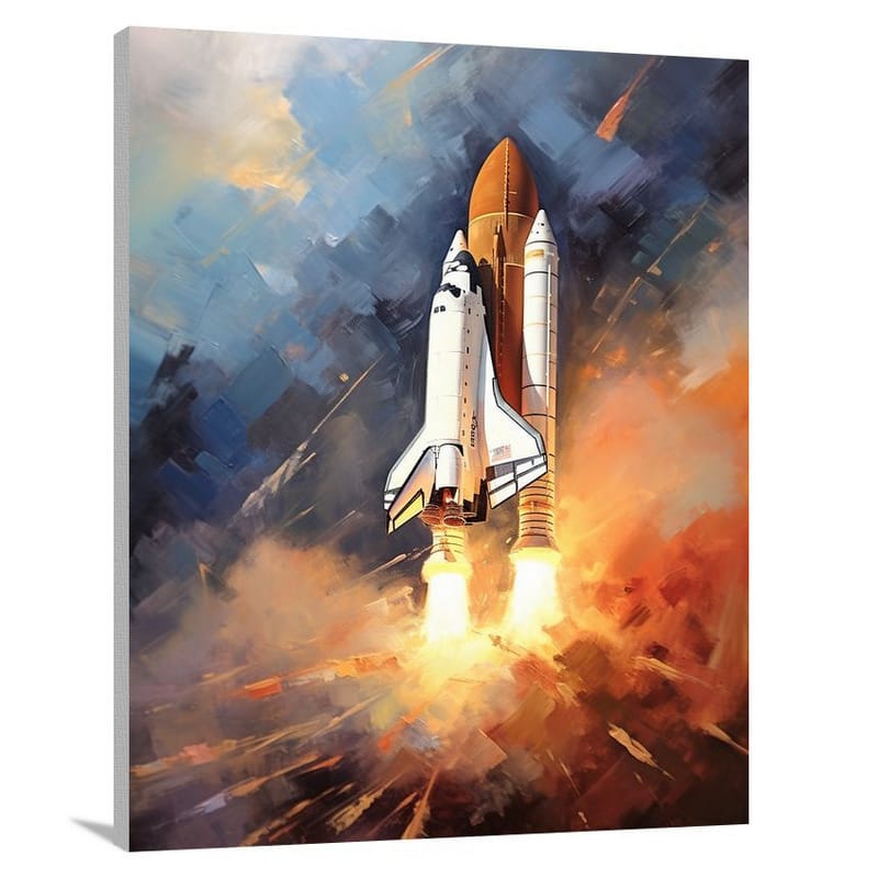 Cosmic Ballet: Space Shuttle - Canvas Print