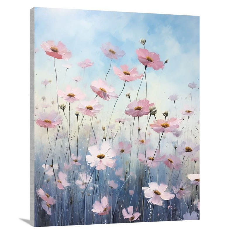 Cosmic Blossoms: A Celestial Oasis - Canvas Print