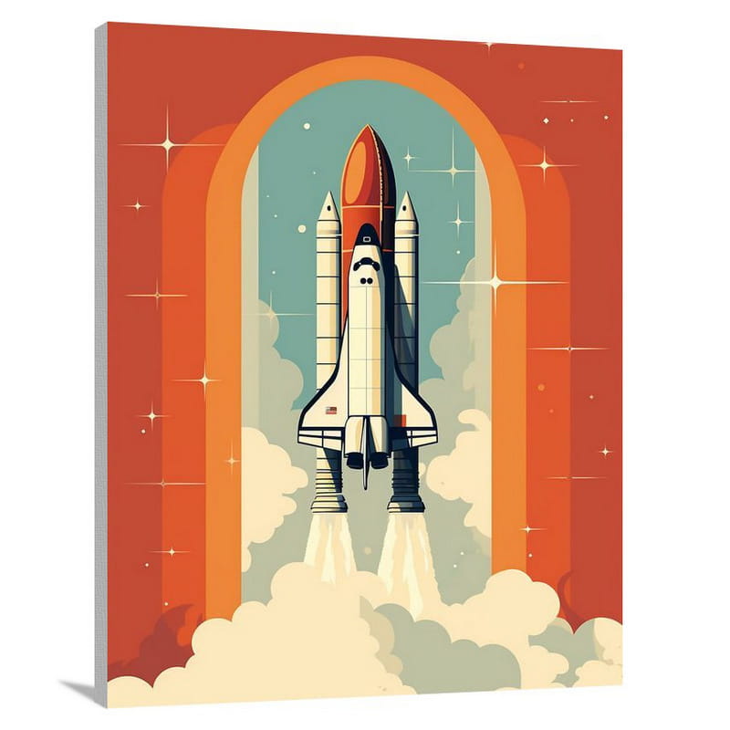 Cosmic Journey: Space Shuttle - Canvas Print